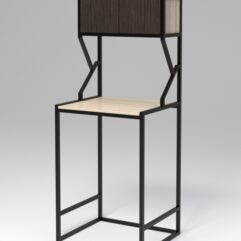 Стеллаж Стронг №16 в стиле ЛОФТ под стиральную машину, Дуб Сонома и Дуб Венге