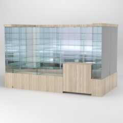 Павильон торговый Истра (глубина витрин-300мм) №3б, Дуб Сонома