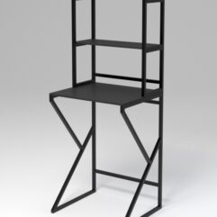 Стеллаж Стронг №17 в стиле ЛОФТ под стиральную машину, Черный