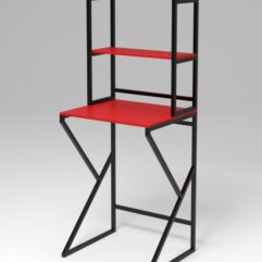 Стеллаж Стронг №17 в стиле ЛОФТ под стиральную машину, Красный