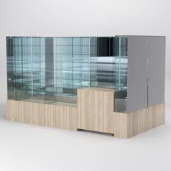 Павильон торговый Истра (глубина витрин-300мм) №3г, Дуб Сонома