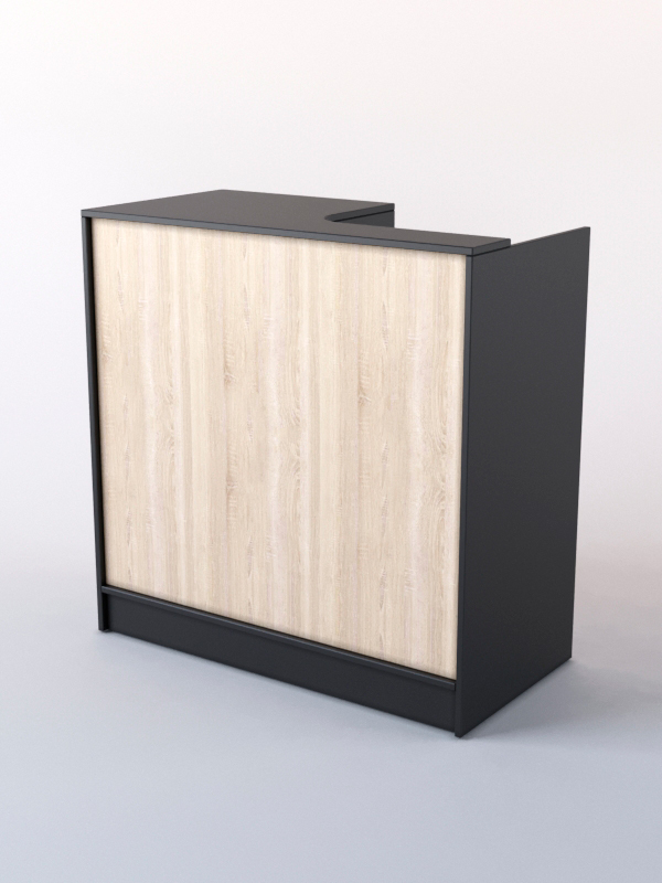 Кассовый прилавок СШ Элит №2, Черный + Дуб Сонома