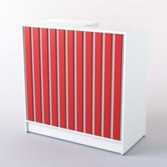 Кассовый прилавок Смоки №3, Белый + Красный