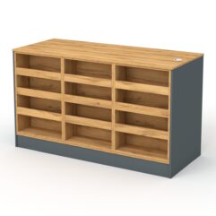 Кассовый стол РИВЬЕРА №2Г, Темно-серый и Дуб Золотистый