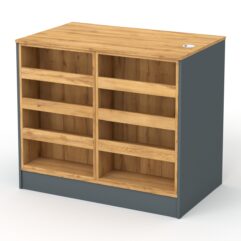 Кассовый стол РИВЬЕРА №1Д, Темно-серый и Дуб Золотистый