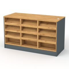 Кассовый стол РИВЬЕРА №2Д, Темно-серый и Дуб Золотистый