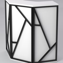 Ресепшен угловой РОК №2 (декор комбо), Белый