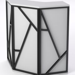 Ресепшен угловой РОК №2 (декор комбо), Серый