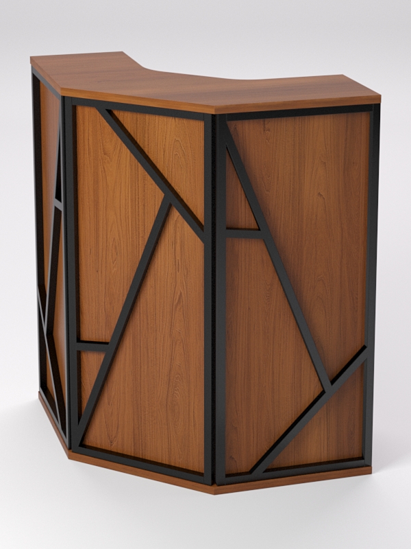 Ресепшен угловой РОК №2 (декор комбо), Орех