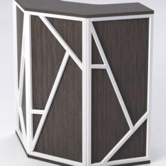 Ресепшен угловой РОК №2 (декор комбо), Дуб Венге