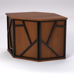 Ресепшен - стол угловой РОК №3 (декор комбо), Орех