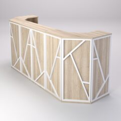 Ресепшен серии РОК комбо №6, Дуб Сонома + металл белый