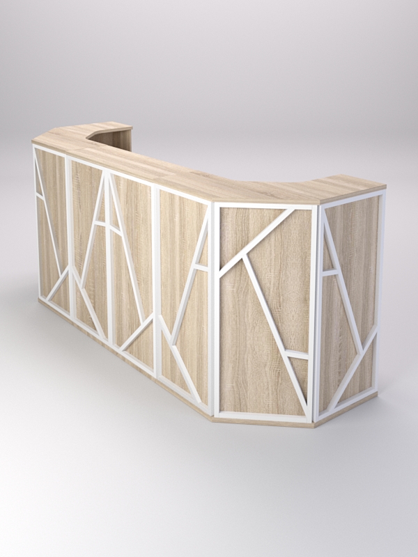 Ресепшен серии РОК комбо №6, Дуб Сонома + металл белый