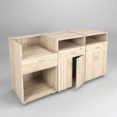 Комплект прилавков КЛАССИКА №1+№7+№7, Дуб Сонома