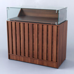 Прилавок со стеклом Смоки №7, Орех