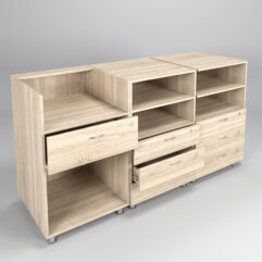 Комплект прилавков КЛАССИКА №1+№8+№8, Дуб Сонома