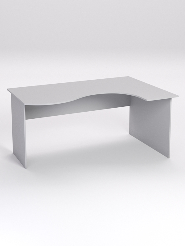 Стол эргономичный офисный СЭ-12 (правосторонний), Серый