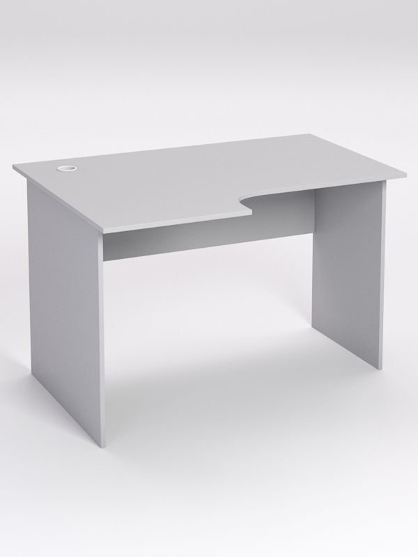 Стол эргономичный офисный СЭ-15 (левосторонний), Серый