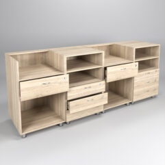 Комплект прилавков КЛАССИКА №1+№1+№8+№8, Дуб Сонома