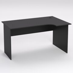 Стол эргономичный офисный СЭ-20 (правосторонний), Черный