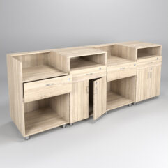 Комплект прилавков КЛАССИКА №1+№1+№7+№7, Дуб Сонома