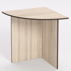 Стол угловой офисный СП-23, Дуб Сонома, кромка Дуб Венге