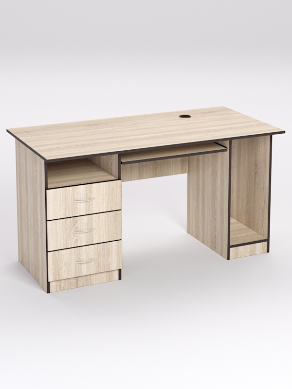 Стол для компьютера СК-33 (Левосторонний), Дую Сонома, кромка Дуб Венге