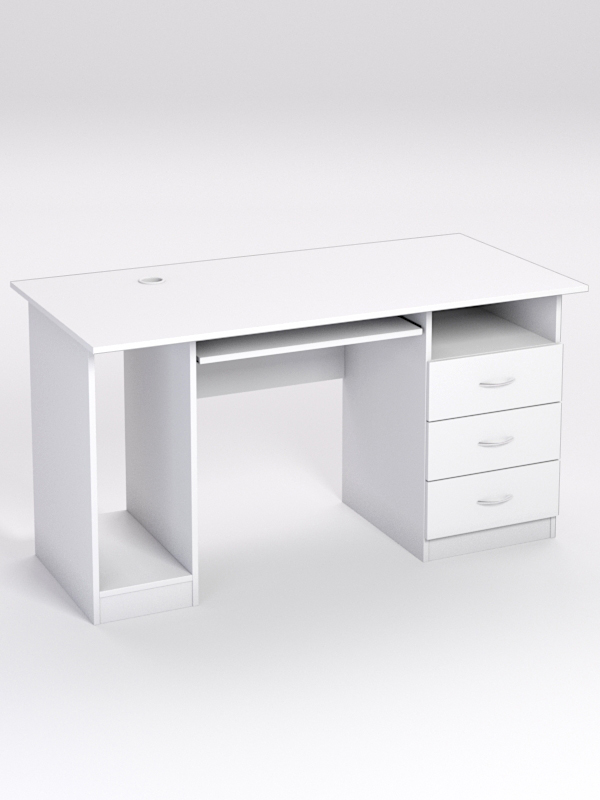 Стол для компьютера СК-34 (Правосторонний), Белый