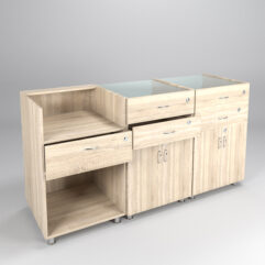 Комплект прилавков КЛАССИКА №1+№2+№2, Дуб Сонома