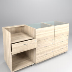 Комплект прилавков КЛАССИКА №1+№3+№3, Дуб Сонома