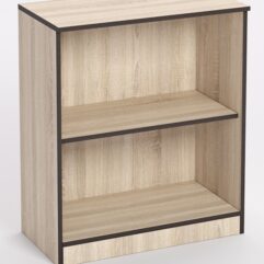 Стеллаж офисный Вектор СТ-01, Дуб Сонома, кромка Дуб Венге