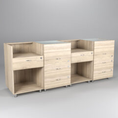 Комплект прилавков КЛАССИКА №1+№3+№1+№3, Дуб Сонома