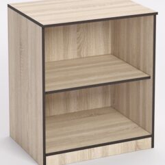 Стеллаж офисный Вектор СТ-02, Дуб Сонома, кромка Дуб Венге