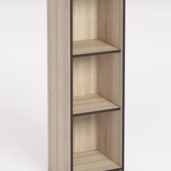 Стеллаж офисный Вектор СТ-03, Дуб Сонома, кромка Дуб Венге