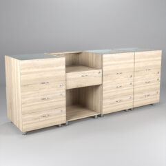 Комплект прилавков КЛАССИКА №3+№1+№3+№3, Дуб Сонома