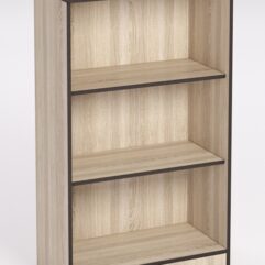 Стеллаж офисный Вектор СТ-04, Дуб Сонома, кромка Дуб Венге