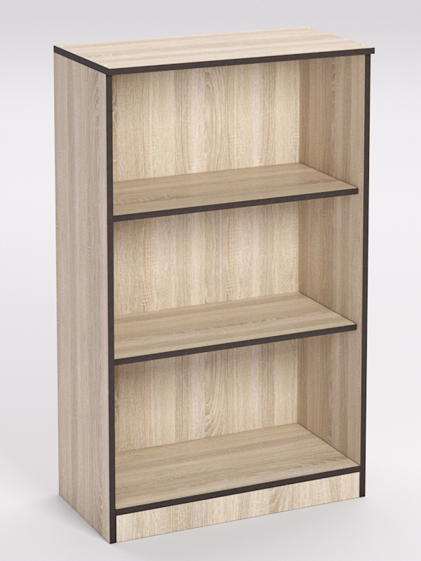 Стеллаж офисный Вектор СТ-04, Дуб Сонома, кромка Дуб Венге