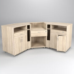 Комплект прилавков КЛАССИКА №7+№9+№1+№9+№7, Дуб Сонома