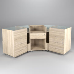 Комплект прилавков КЛАССИКА №3+№6+№1+№6+№3, Дуб Сонома