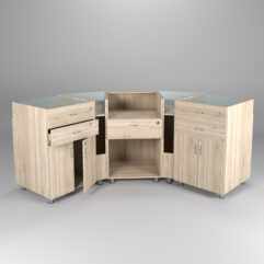 Комплект прилавков КЛАССИКА №2+№6+№1+№6+№2, Дуб Сонома