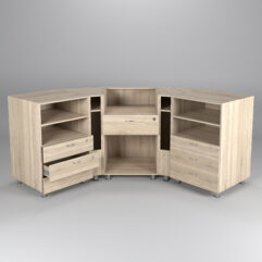 Комплект прилавков КЛАССИКА №8+№9+№1+№9+№8, Дуб Сонома