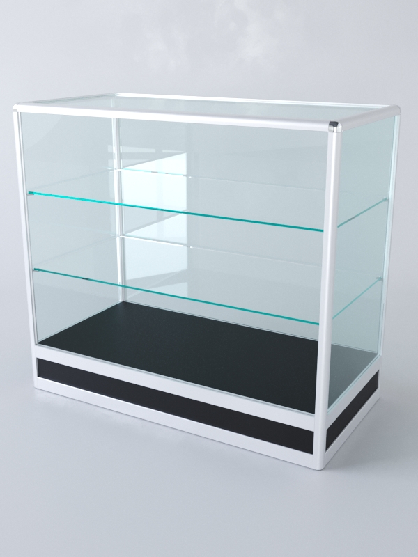 Прилавок из профиля прямоугольный №4 (без дверок), Черный