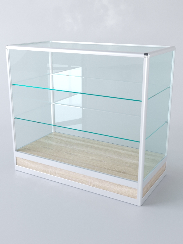 Прилавок из профиля прямоугольный №4 (без дверок), Дуб Сонома