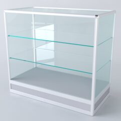 Прилавок из профиля прямоугольный №4 (без дверок), Серый