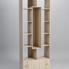 Стеллаж Куб №9 с тумбой Т-16, Дуб Сонома