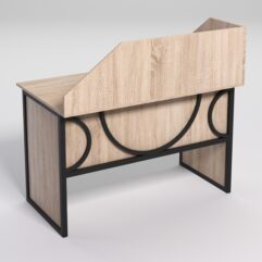 Стол для компьютера СК-31 с экраном СТРОНГ в стиле ЛОФТ декор №1, Дуб Сонома