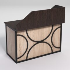 Стол для компьютера СК-31А с экраном СТРОНГ в стиле ЛОФТ декор №1, Дуб Венге и Дуб Сонома