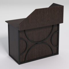 Стол для компьютера СК-32А с экраном СТРОНГ в стиле ЛОФТ декор №1, Дуб Венге