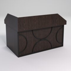 Стол эргономичный офисный СЭ-12А (Правосторонний) с экраном СТРОНГ в стиле ЛОФТ декор №1, Дуб Венге