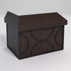 Стол эргономичный офисный СЭ-14А (правосторонний) с экраном СТРОНГ в стиле ЛОФТ декор №1, Дуб Венге